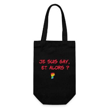 T-shirt Je suis gay - Sac à bouteille - noir - Devant