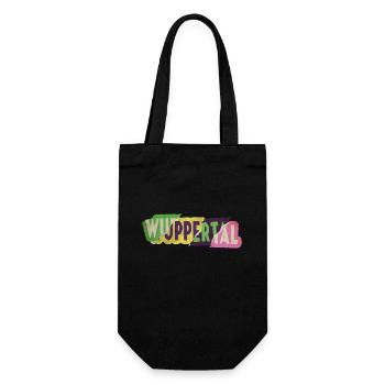 Wuppertal Germany City Font Punk Retro - Gift Bag for Bottles - black - Front
