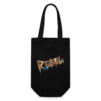 Rebel Rebels Lustige Retro Musik Hip Hop Rocknroll - Geschenkbeutel für Flaschen - Schwarz - Vorne