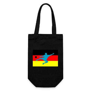 Soccer Fussball - Geschenkbeutel für Flaschen - Schwarz - Vorne