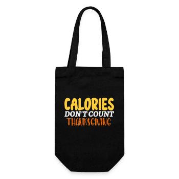 Calories Don't Count Thanksgiving Idea - Gift Bag for Bottles - black - Front