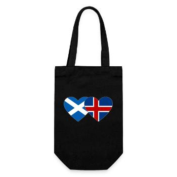 Schottland Island Flagge Herz - Geschenkbeutel für Flaschen - Schwarz - Vorne