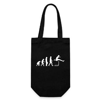 Hürdenlauf Leichtathletik Geschenk Hürdenläufer - Geschenkbeutel für Flaschen - Schwarz - Vorne