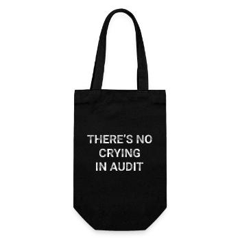 There s No Crying In Audit - Gift Bag for Bottles - black - Front