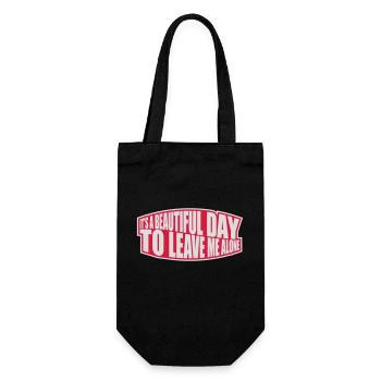 leave me alone day - Geschenkbeutel für Flaschen - Schwarz - Vorne