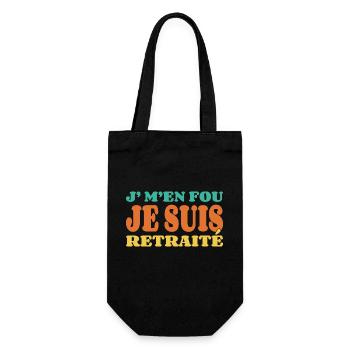J'M'en Fou Je Suis Retraité - Sac à bouteille - noir - Devant