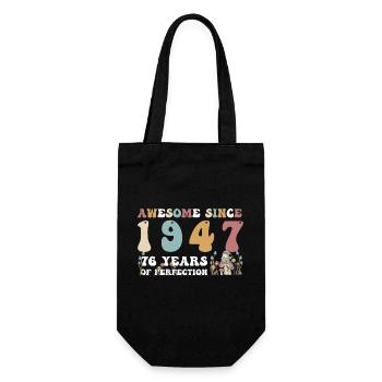 Génial depuis 1947 76 Année de Perfection - 76ème - Sac à bouteille - noir - Devant