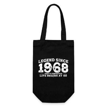 Legende seit 1968 55 Jahr der Perfektion - 55. - Geschenkbeutel für Flaschen - Schwarz - Vorne