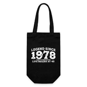 Legende seit 1978 45 Jahre der Perfektion - 45. - Geschenkbeutel für Flaschen - Schwarz - Vorne