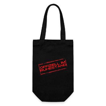 Offiziell im Ruhestand - Geschenkbeutel für Flaschen - Schwarz - Vorne