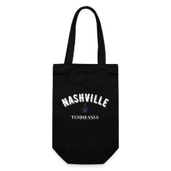 Nashville, Tennessee - Geschenkbeutel für Flaschen - Schwarz - Vorne