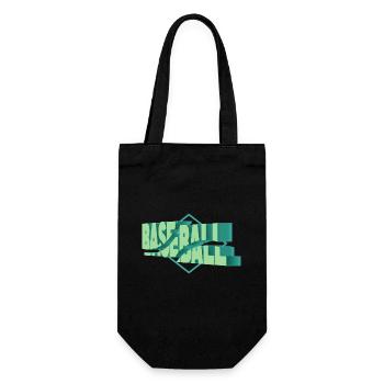 Baseball 3D Font Baseball Player Fan Sport - Gift Bag for Bottles - black - Front