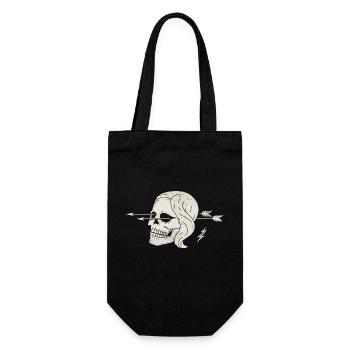 Skull Mrs. Creepy - Gift Bag for Bottles - black - Front