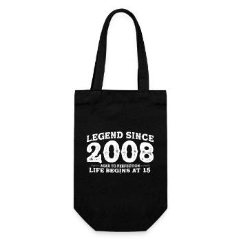 Legend Since 2008 15 Year of Perfection - 15th - Gift Bag for Bottles - black - Front
