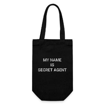 My Name Is Secret Agent - Gift Bag for Bottles - black - Front