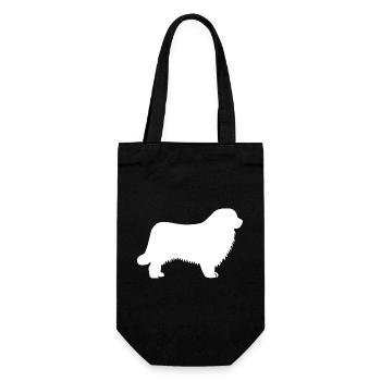 Dog Hund - Geschenkbeutel für Flaschen - Schwarz - Vorne