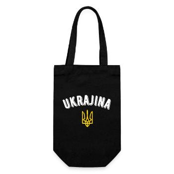 Ukraine - Geschenkbeutel für Flaschen - Schwarz - Vorne