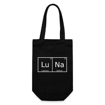 Luna Surname First Name Chemistry Periodic Table Elements - Gift Bag for Bottles - black - Front