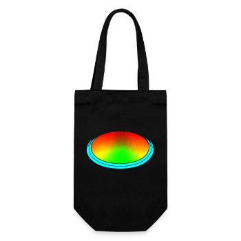 Rainbow dégradé coloré cool rétro tendance Art 1 - Sac à bouteille - noir - Devant