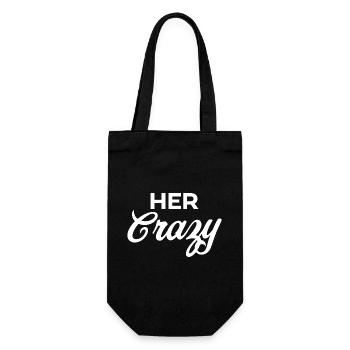 Her Crazy - Gift Bag for Bottles - black - Front