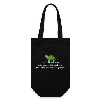 Bob la tortue - Sac à bouteille - noir - Devant