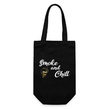 Smoke and Chill White - Geschenkbeutel für Flaschen - Schwarz - Vorne