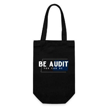 Be Audit You Can Be - Accountant Funny Gift - Gift Bag for Bottles - black - Front
