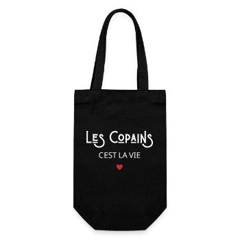 Les copains c'est la vie - Sac à bouteille - noir - Devant