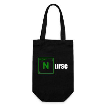 Nurse Geschenk white - Geschenkbeutel für Flaschen - Schwarz - Vorne