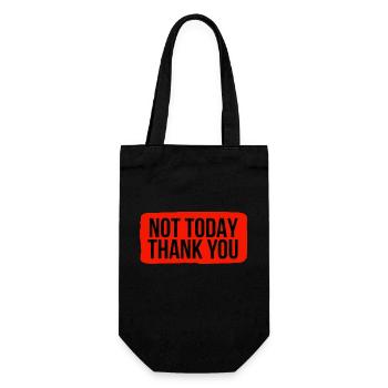 Not Today, Thank You - Gift Bag for Bottles - black - Front