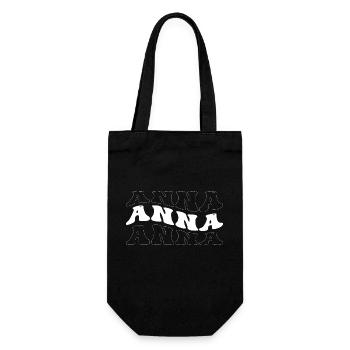 Funny Anna Groovy 4 Men Women Cool Anna Tie Dye - Gift Bag for Bottles - black - Front