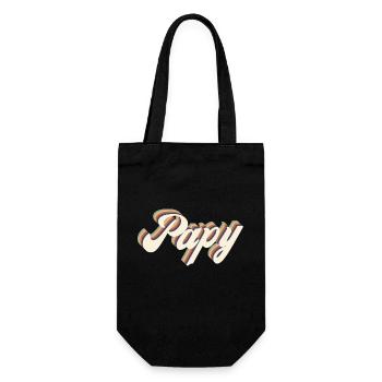 Vintage Opa - Geschenkbeutel für Flaschen - Schwarz - Vorne