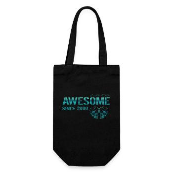 Awesome since 2000 Geschenk - Geschenkbeutel für Flaschen - Schwarz - Vorne