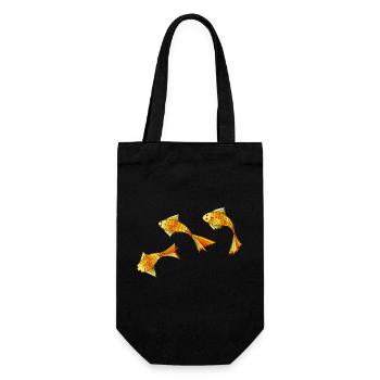 Poissons - Sac à bouteille - noir - Devant