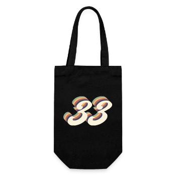 33rd anniversary vintage - Gift Bag for Bottles - black - Front