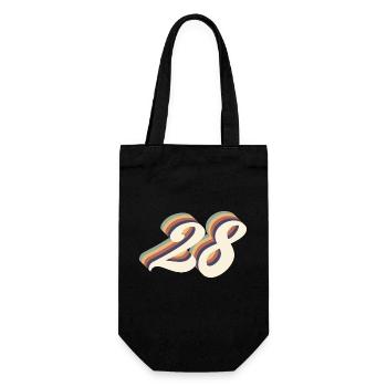 28ème anniversaire vintage - Sac à bouteille - noir - Devant