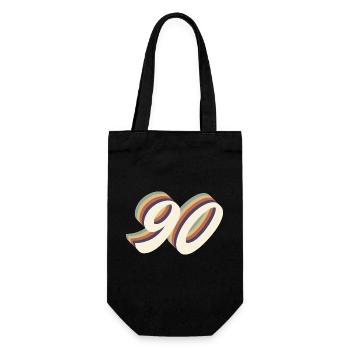 90th anniversary vintage - Gift Bag for Bottles - black - Front