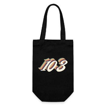 103ème anniversaire vintage - Sac à bouteille - noir - Devant