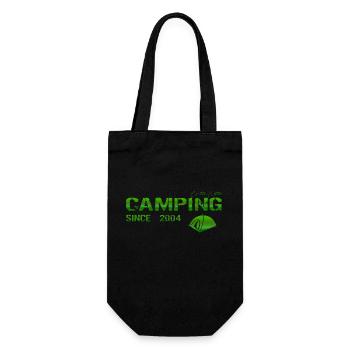 Camping 2004 Geschenk - Geschenkbeutel für Flaschen - Schwarz - Vorne