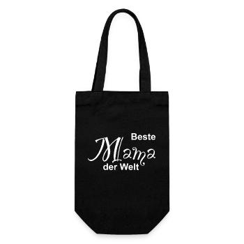 Beste Mama der Welt Design - Geschenkbeutel für Flaschen - Schwarz - Vorne