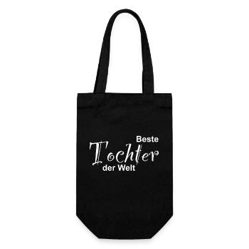 Beste Tochter der Welt Design - Geschenkbeutel für Flaschen - Schwarz - Vorne