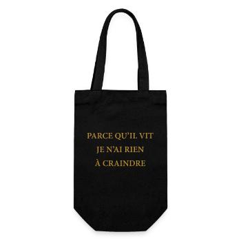 PARCE QU'IL VIT - Sac à bouteille - noir - Devant