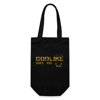 Godlike since 1981 - Geschenkbeutel für Flaschen - Schwarz - Vorne