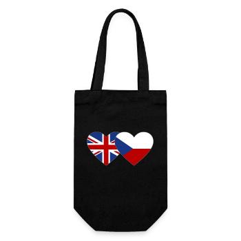 Angleterre République tchèque Flag Heart - Sac à bouteille - noir - Devant