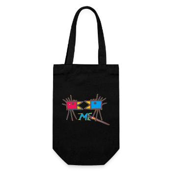 Birds in love - Gift Bag for Bottles - black - Front