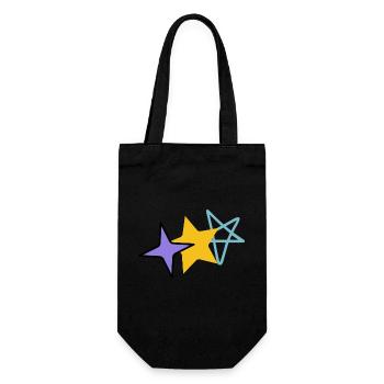 étoile mignonne - Sac à bouteille - noir - Devant