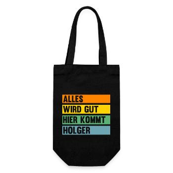Holger - Geschenkbeutel für Flaschen - Schwarz - Vorne