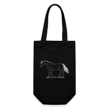 Horse - Gift Bag for Bottles - black - Front