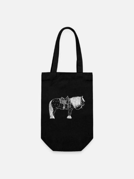 Pferd - Geschenkbeutel für Flaschen - Schwarz