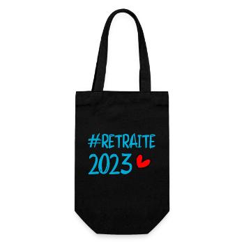 RETRAITE. BONNE RETRAITE. JOYEUSE RETRAITE. COEUR - Sac à bouteille - noir - Devant